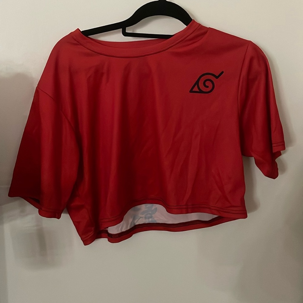 Red crop top